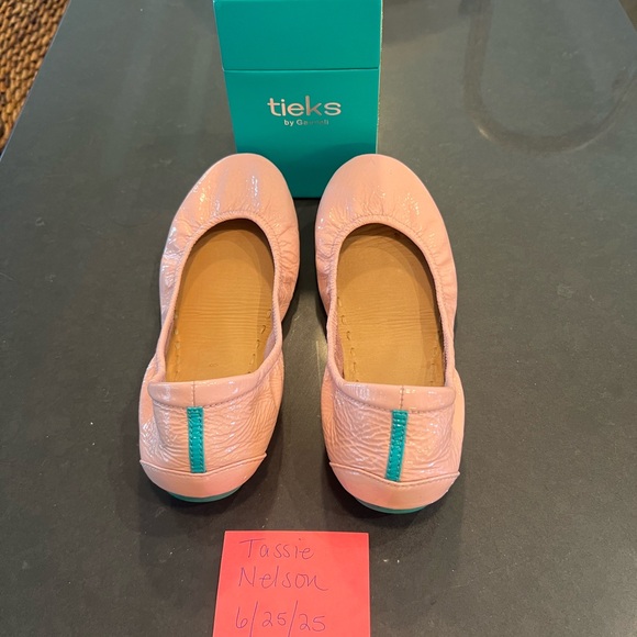 Tieks Pink Leather Ballet Flats - Picture 1 of 6